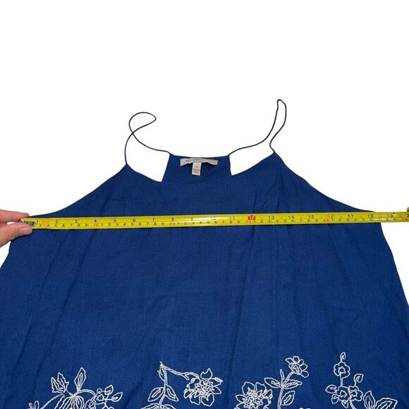 Blu Pepper Vintage Blue Embroidered Tank Top -‎ Size Medium - Picture 4 of 8